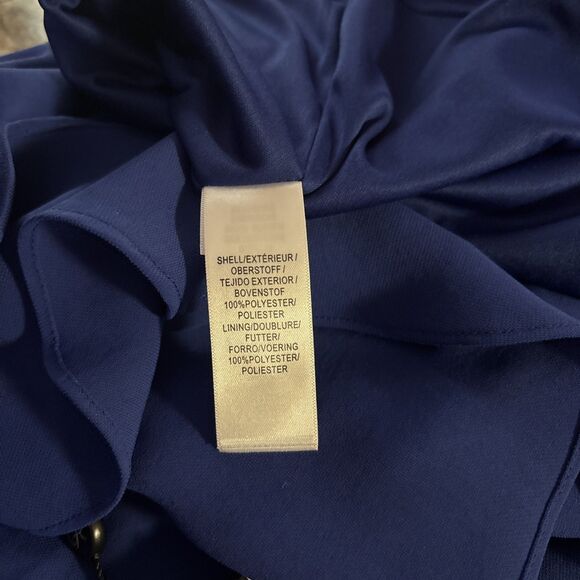Adrianna Papell Womens Blue Ruffle Sleeve Short Shift Dress Size 4 NWT - Picture 10 of 10